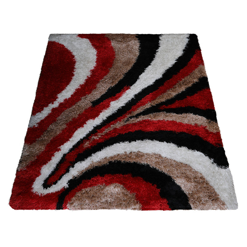 Tummala Hand Tufted Shag Polyester Eco-Friendly Area Rugs - Rectangle, Multicolor, Contemporary Modern Design, High Pile Thick Handmade Anti Skid Area Rugs for Living Room, Bed Room