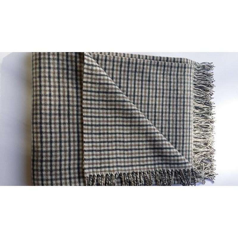 Dalton Throw Blanket, Beige/Blue/Green
