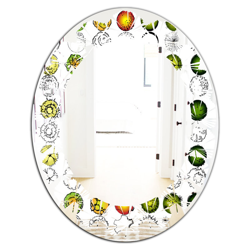 Miroir mural Leaves, H 31,5 po x l 23,7 po
