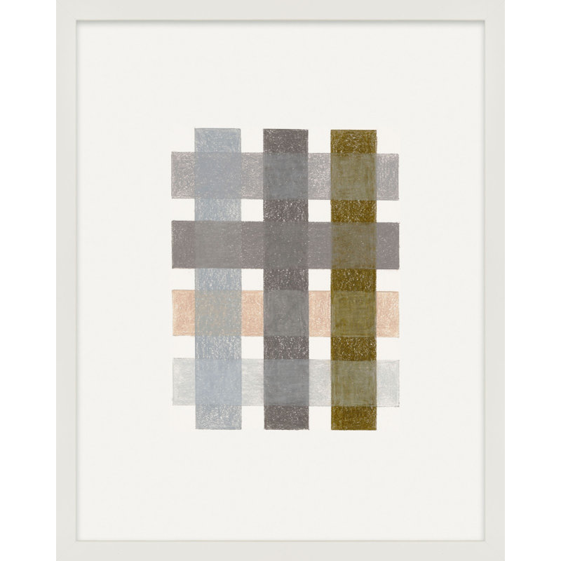 Untitled (Gridlock) No.1 By Beth James - Framed Wall Art, 16" W x 20" H, White Framed