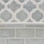 Nabi Arabesque 4" Mixed Finish Glass & Marble Mosaic Tile-784925806