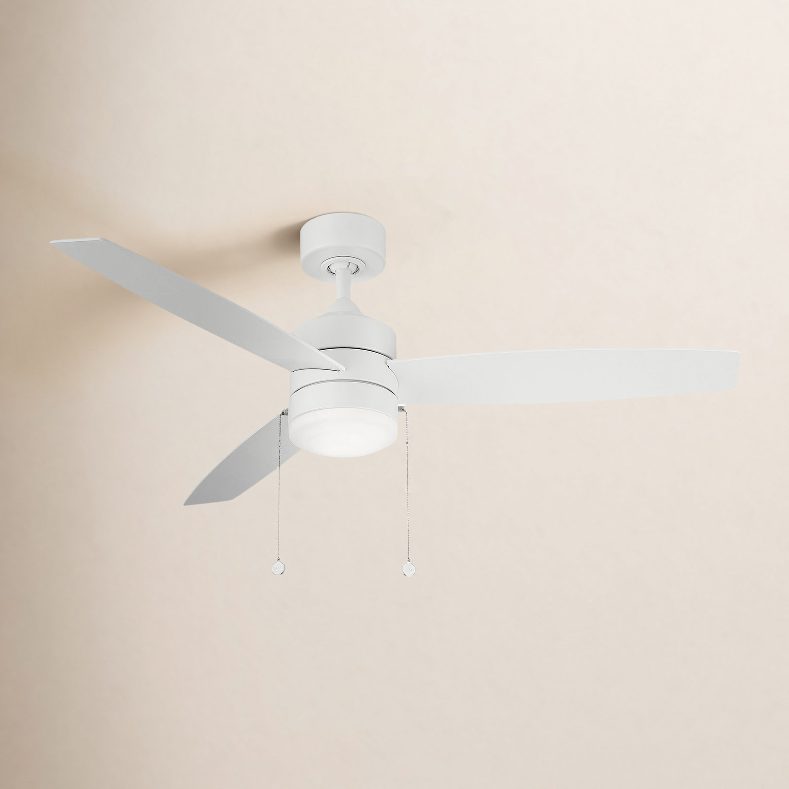 Atlantis 52" Ceiling Fan with LED Light Kit, Matte White