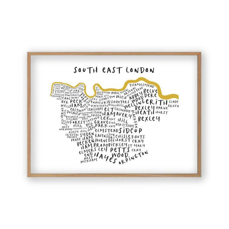 1 Piece Wall Art, 43 cm H x 61 cm W x 2.5 cm D, Oak Frame
