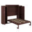Lit escamotable avec deux garde-robe, armoire murale avec tablette de rangement, cadre de lit plateforme pliable multifonctionnel-1802044949-1802044946