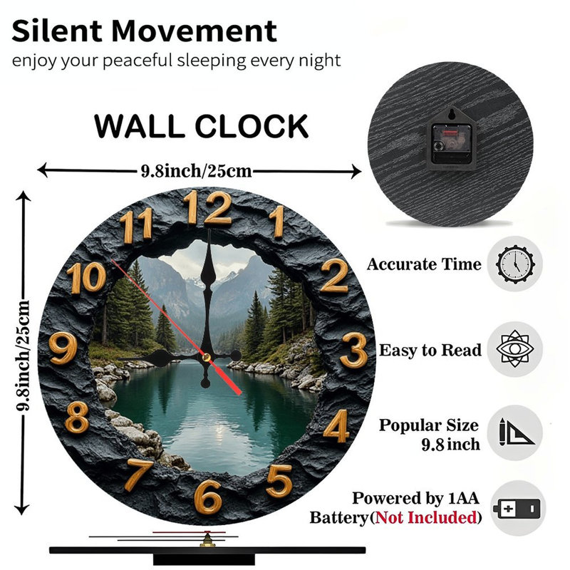 Horloge murale Mountain Lake