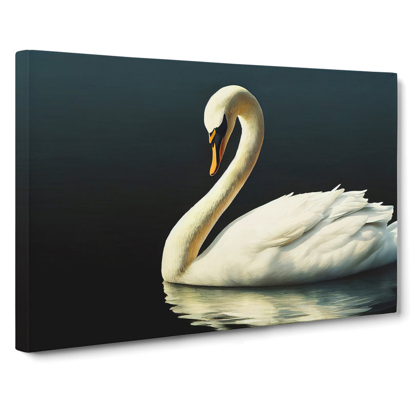 Unbelievable Swan - Wrapped Canvas Print, 35cm H x 50cm W x 3cm D