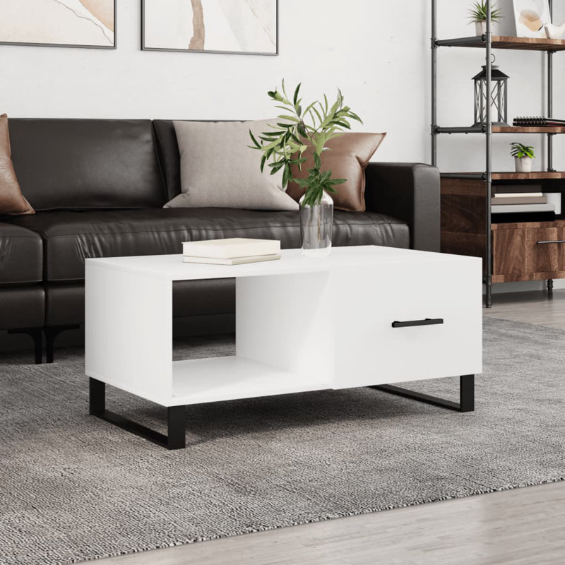 Grigoriy Coffee Table with Storage, White