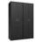  Garage Storage Cabinet Set 4 Doors 8 Utility Shelves 47"L Wooden Organization Unit for Garage and Tools 6 Adjustable Shelves Anti Tipping - Black-414014155