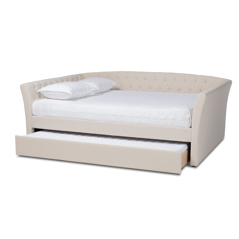 Eppie Upholstered Daybed, Full, Beige