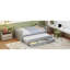 Lit de jour pleine grandeur avec lit gigogne simple et tiroirs, pleine grandeur, gris (VIEUX SKU: LP000341AAE)-319057643
