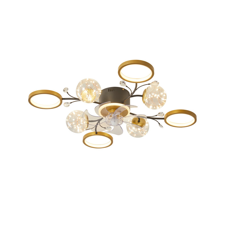 Ventilateur de plafond 37 po avec 8 lumières DEL Jacco