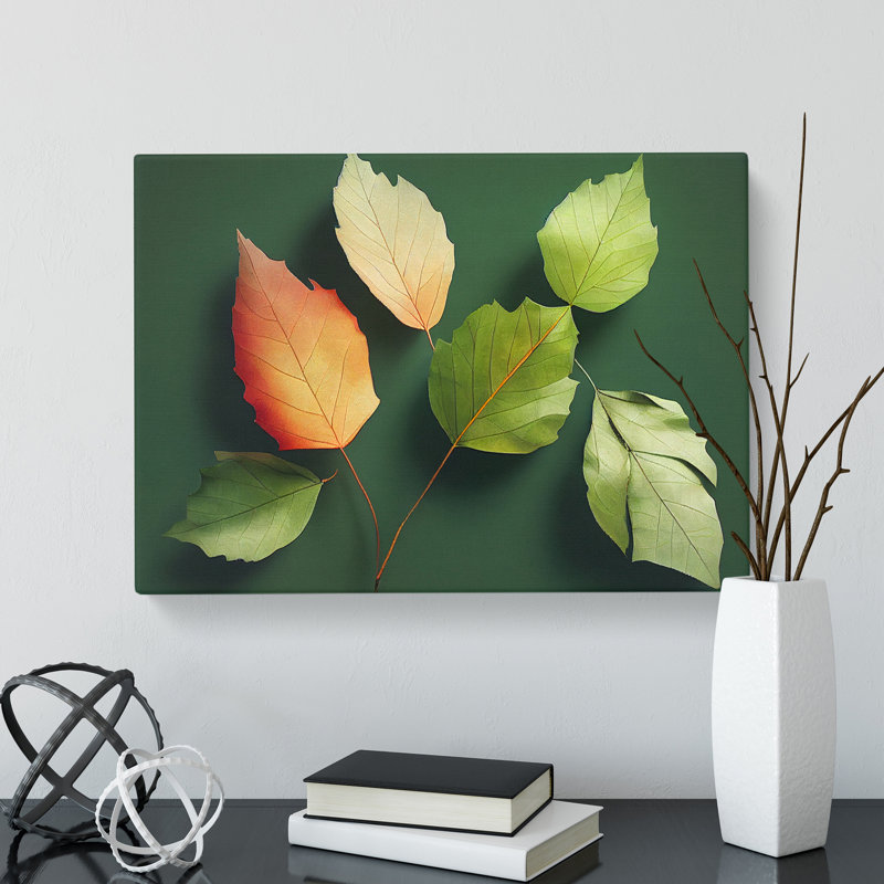 The Garden Leaves - Wrapped Canvas Print, 35cm H x 50cm W x 3cm D