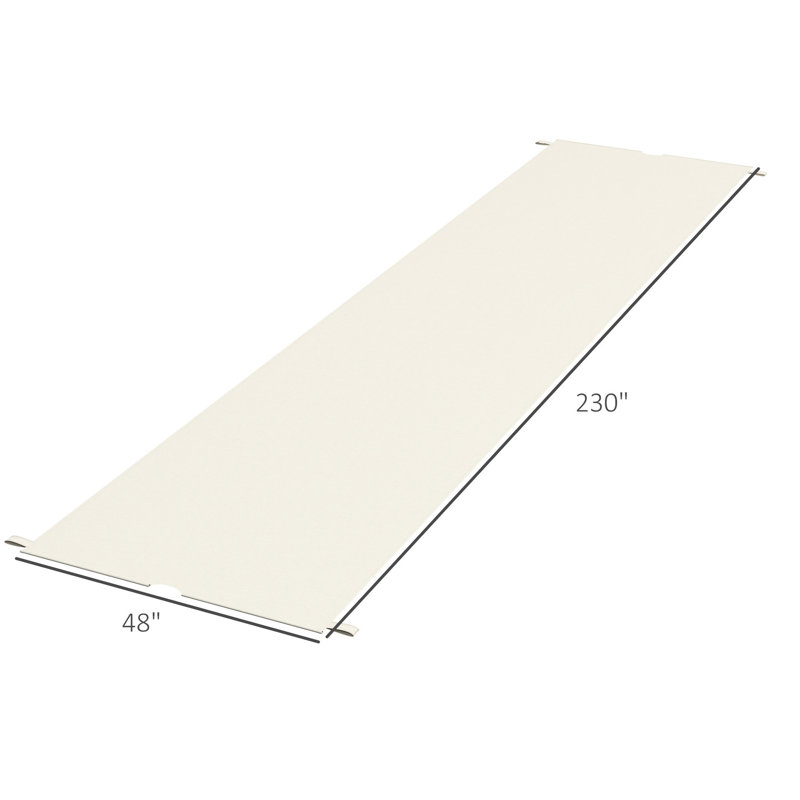 Housse de remplacement pour auvent 4 x 18 pi, couvre-bloc kaki, compatible avec une pergola de 10 11,8 pi, simple et facile à installer pour l'assemblage