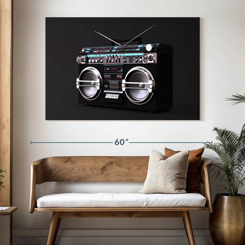 Abarca Black Boombox, 34" H x 51" W