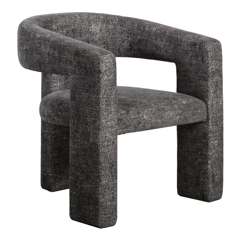 Elo Barrel Chair, Black Multi Boucle