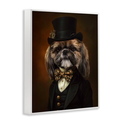 Portrait de chiot aristocratique, estampe numérique, design par Kelley Parker