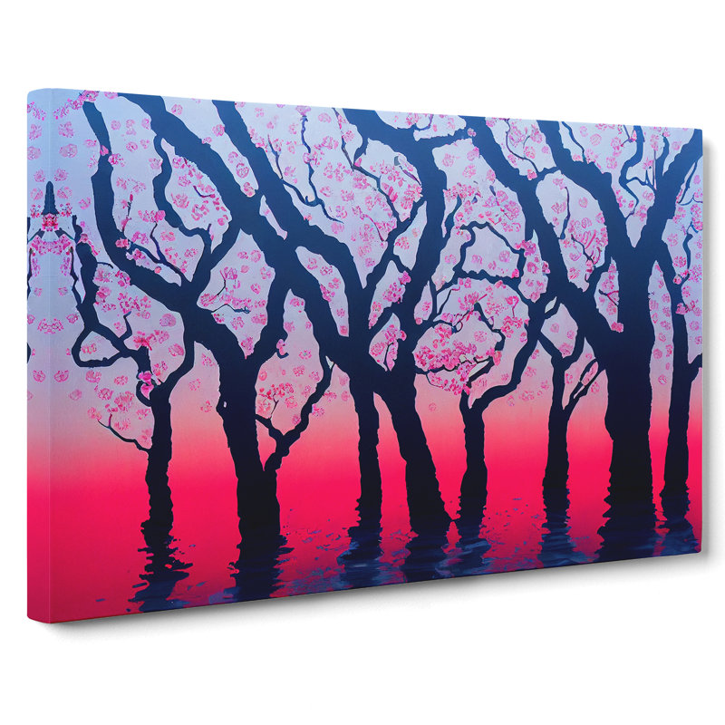 Cherry Blossom Tree View - Wrapped Canvas