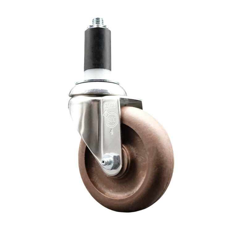 316SS High Temp Glass Filled Nylon 1- Expanding Stem Caster SCC, 1-3/8" expanding stem