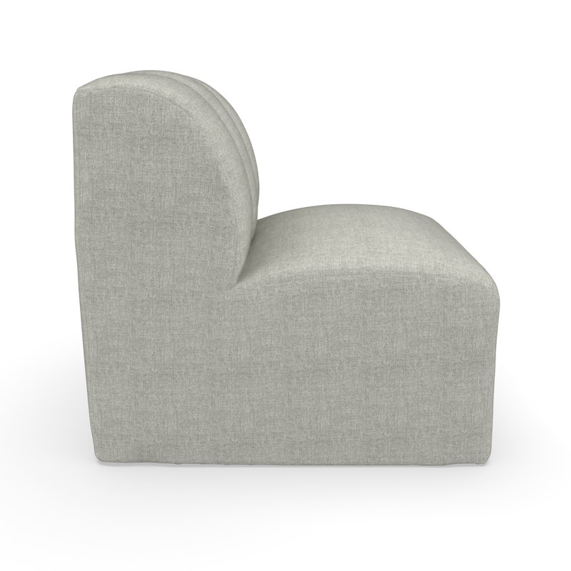 Méridienne rembourrée avec tissu Sunbrella Praia, Sunbrella® toile granit