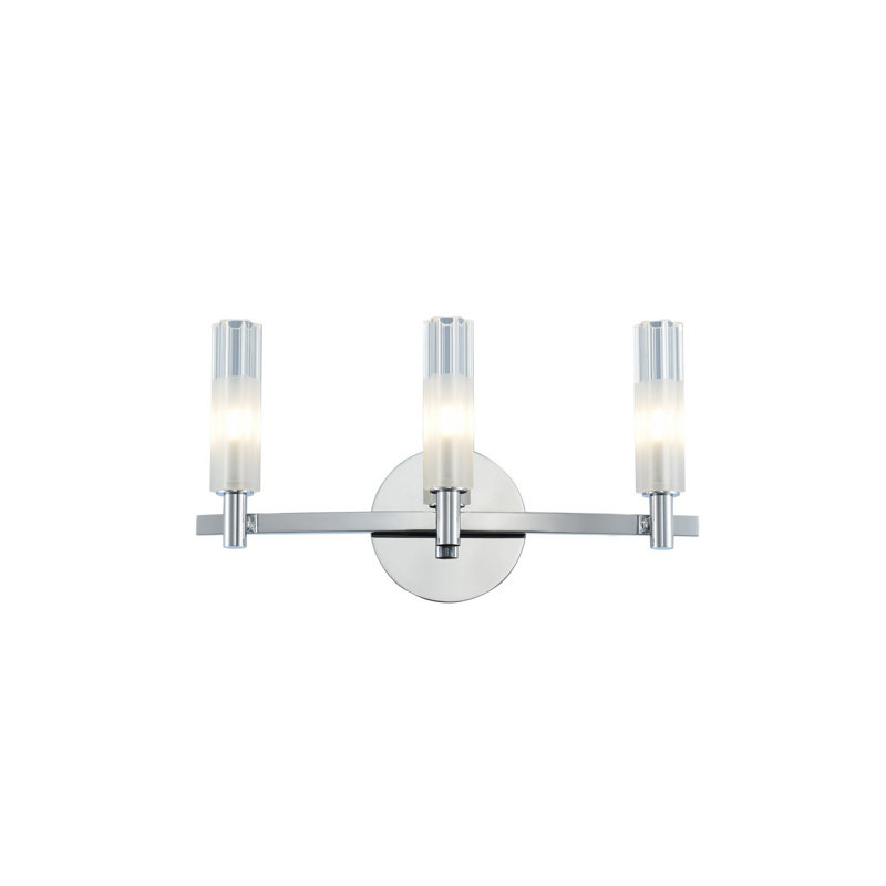 Meuble-lavabo contemporain de luxe 3 lumières Lorne par Kalco