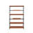 6-shelf Bookshelf In Honey Oak And Black For Organizing Books With Open Back Design -