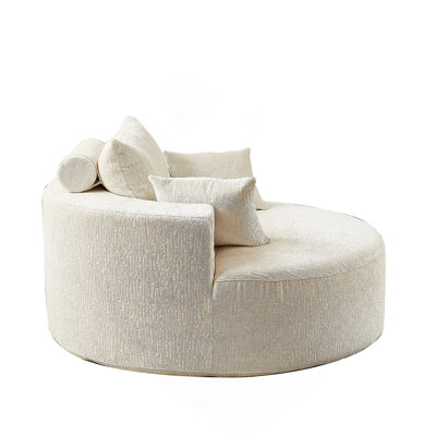 55'L Chenille Sponge Single Sofa,No Assembly Required,Fluffy Modern Sleeper Chair For Living Room, Bedroom, Lounge And Projection Room(Not A Swivel Chair.)