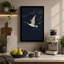 Crane in Flight Japandi - Wrapped Canvas-421115734-421115729