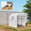 Walk-In Polytunnel Greenhouse 180x180x200cm Steel Frame Plant Growing Tent，White-133426478
