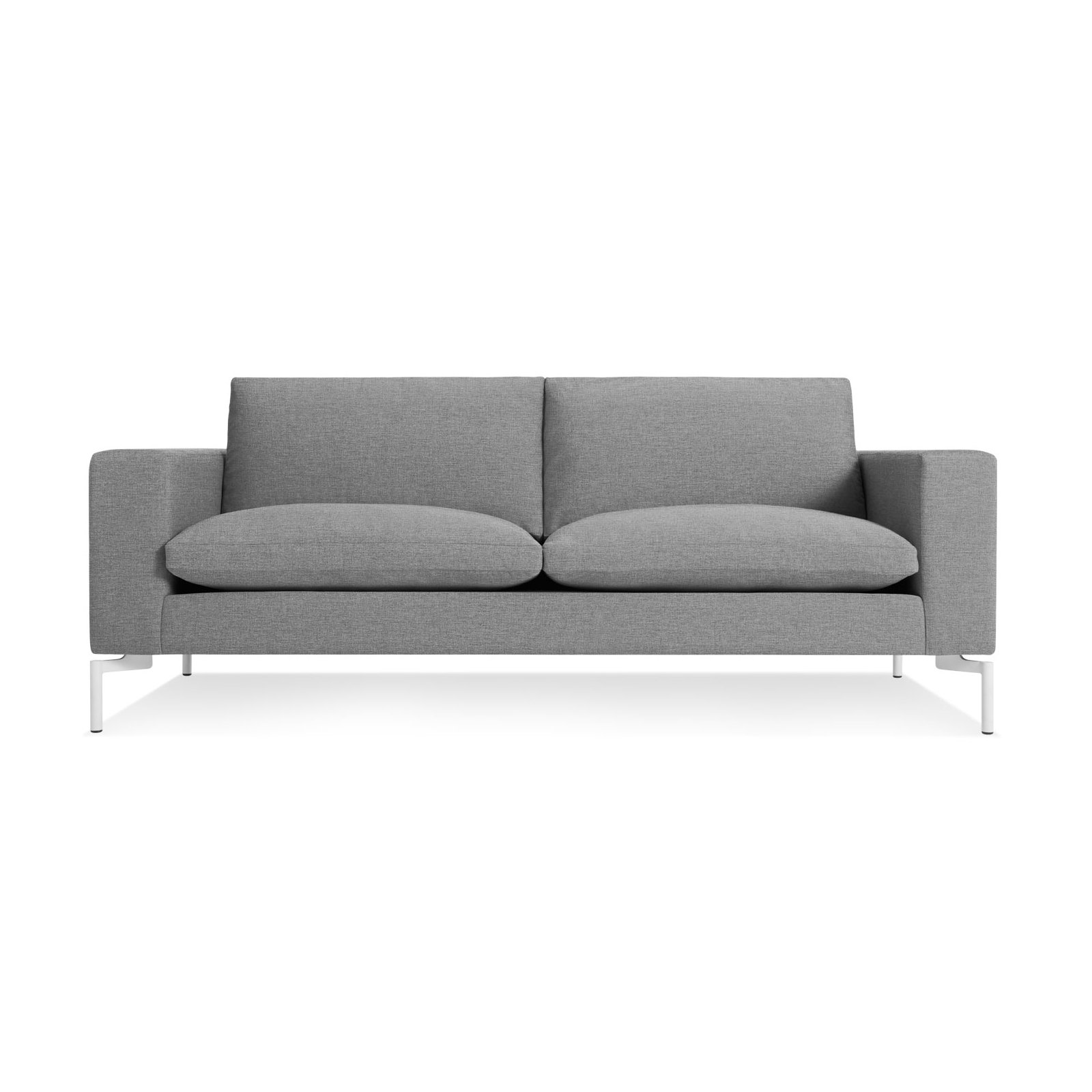 New Standard Upholstered Sofa, White, Spitzer Gray 100% Polyester, 32" H x 78" W x 35" D