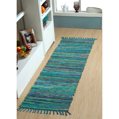 Manufahi Striped Cotton Hand Woven Area Rug