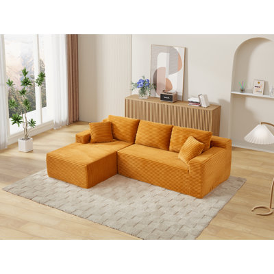 Canapé modulaire en forme de L Boneless, siège profond, sans assemblage requis, canapé-lit modulaire, convient aux salons, aux chambres à coucher et aux appartements (style gauche)