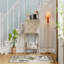 Console étroite, 3 tiroirs, tablette inférieure pour le salon - beige-129912026-129912029-129912030