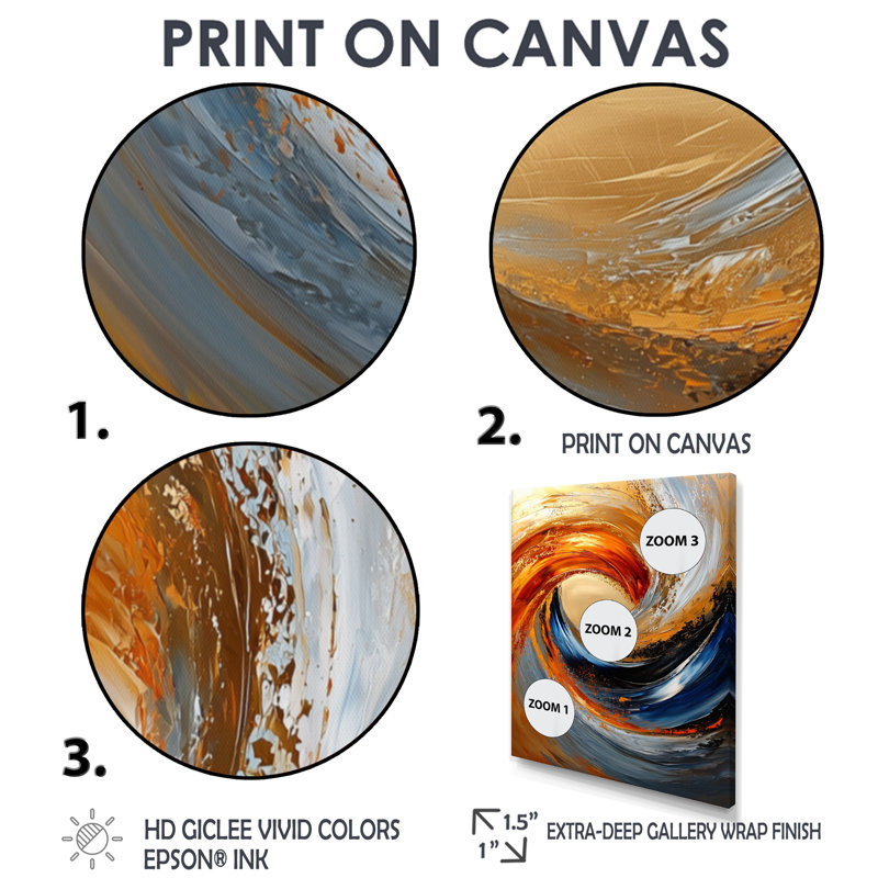 Opira Golden Rainbow, encre liquide en spirale II - art mural transitionnel, H 32 po x l 24 po, Noir