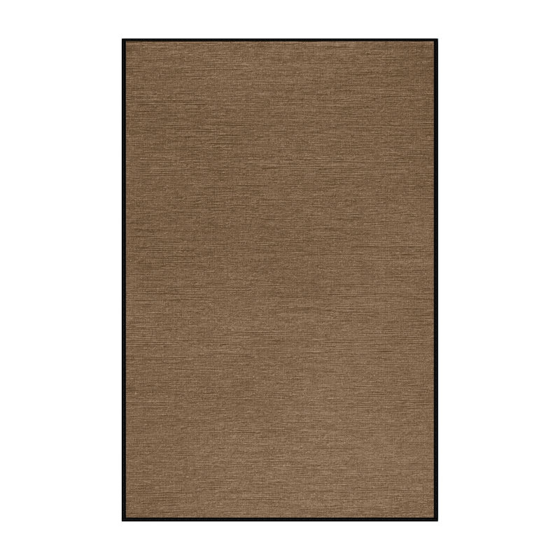 Tapis brun uni lavable à la machine, Rectangulaire 2 pi x 3 pi