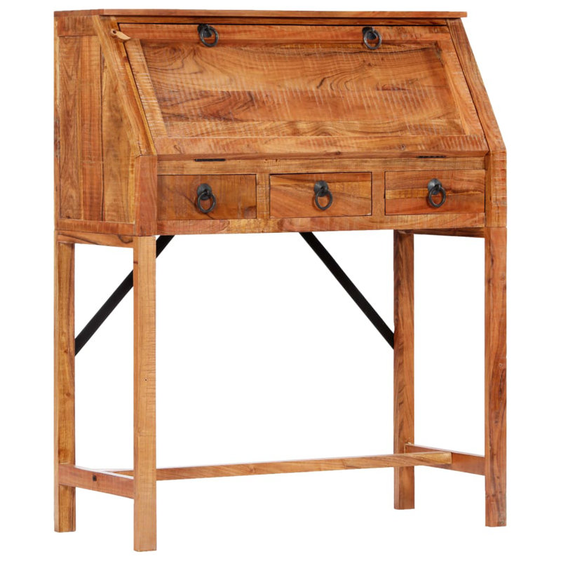 Briela Solid Wood Secretary Desk