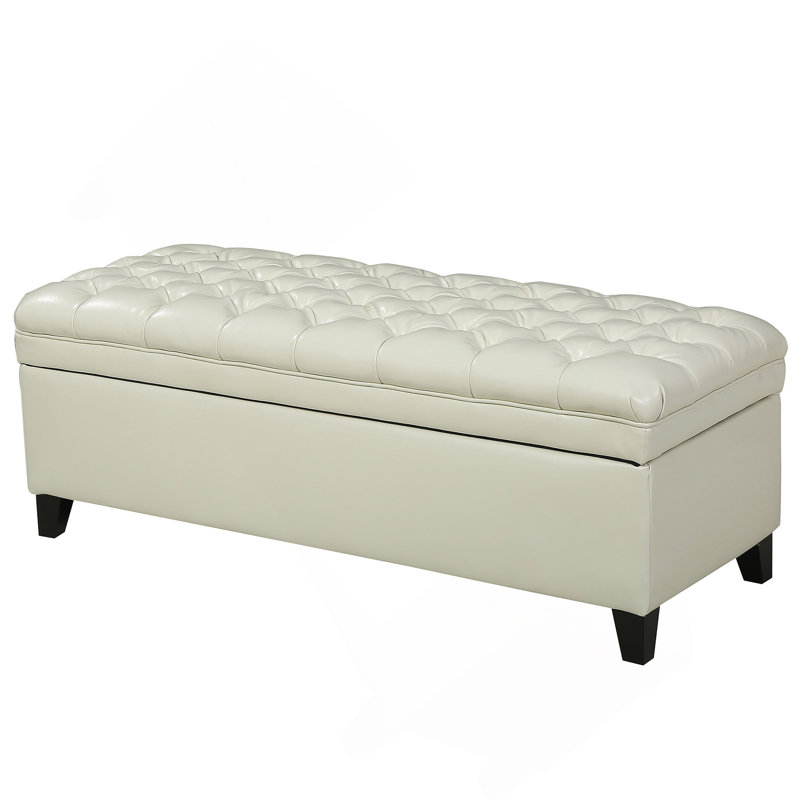 JULIANA STORAGE OTTOMAN, Ivory