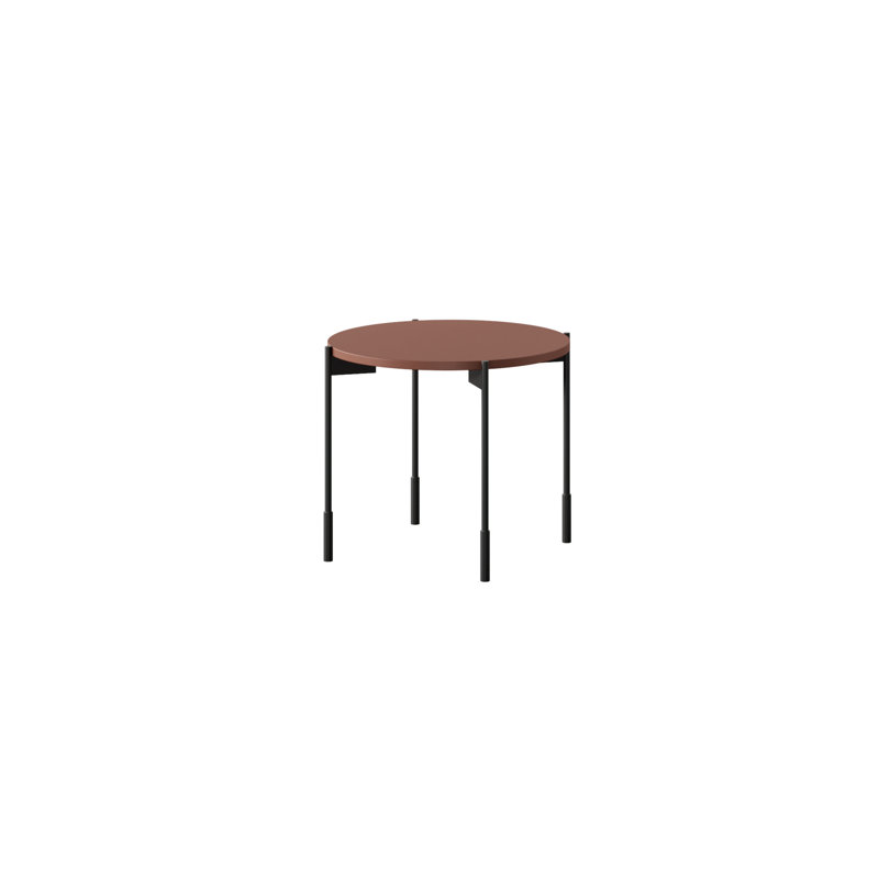 Four Leg Coffee Table, Burgundy, 40cm H x 49cm L x 49cm W