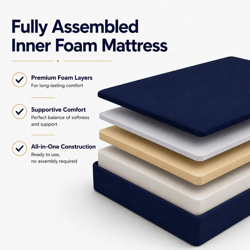 Alwyn Home Soud Mattress, RV Bunk (30”x75”), 6''