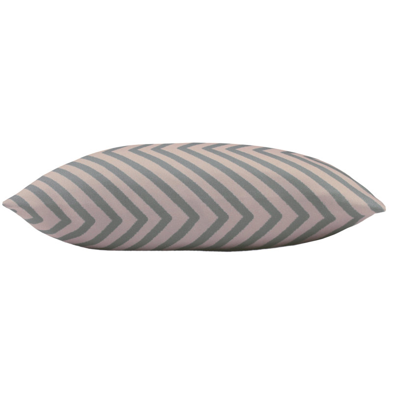 Chevron Square Throw Cushion, Blush/Grey