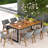Aquanette Rectangular Metal Outdoor Dining Table , 79'' in. W 35.5'' in. D