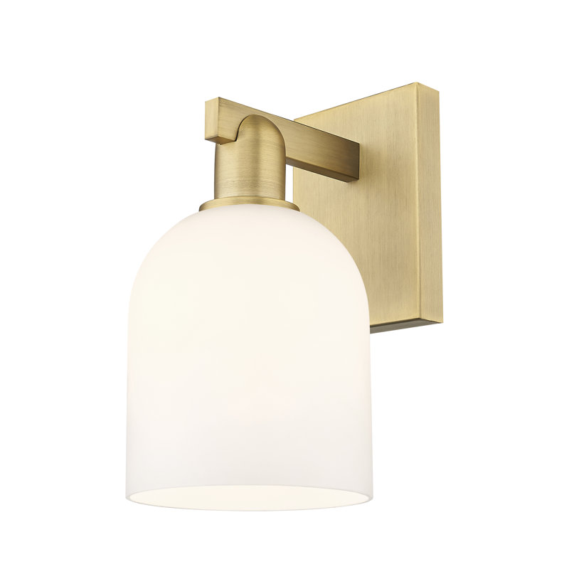 Applique murale 1 lumière Allysson, White / Brushed Brass