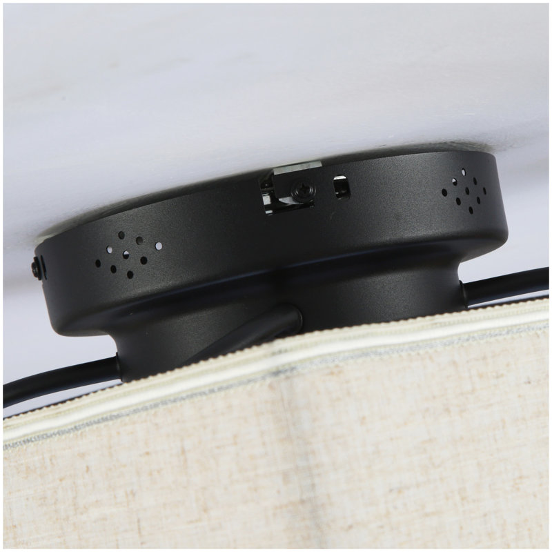 Ventilateur de plafond encastré en tissu 16,6 po Farmhouse