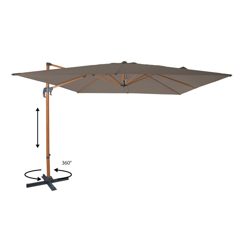 Bryttany 300cm Cantilever Parasol, Brown, Taupe