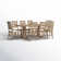 Hudson Trestle Dining Table with Upholstered and Wood Chairs