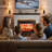  Agnese 44" LED Electric Fireplace w/ Mantel, Dancing Flame Effect & Stacked Stone Surround
