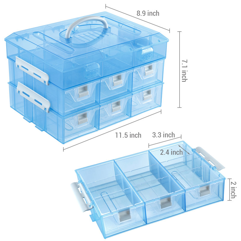 Plastic Stackable Desk Organiser with Drawers