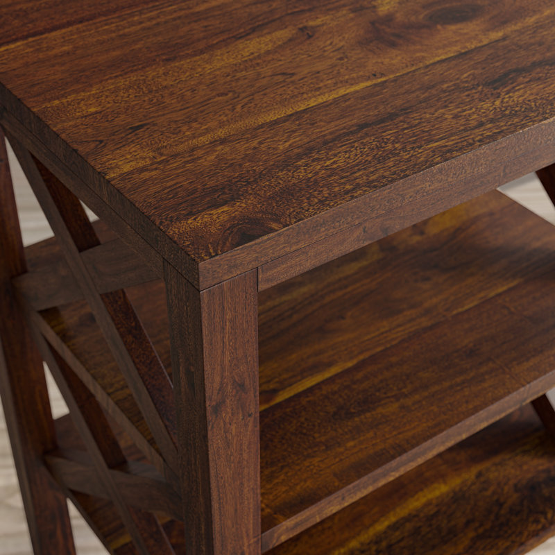 Yosaira Solid Wood End Table, Chestnut