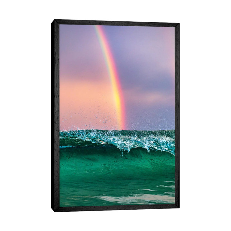 Beneath The Rainbow by Jordan Robins - Painting on Canvas, 101.6 cm H x 66.04 cm W, Black Framed