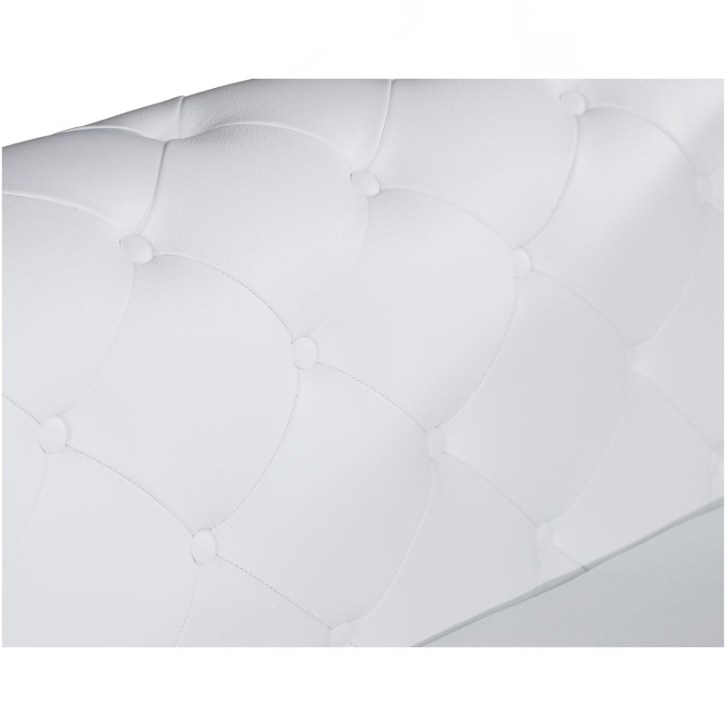 Fauteuil en cuir italien 100% Global Global, Blanc