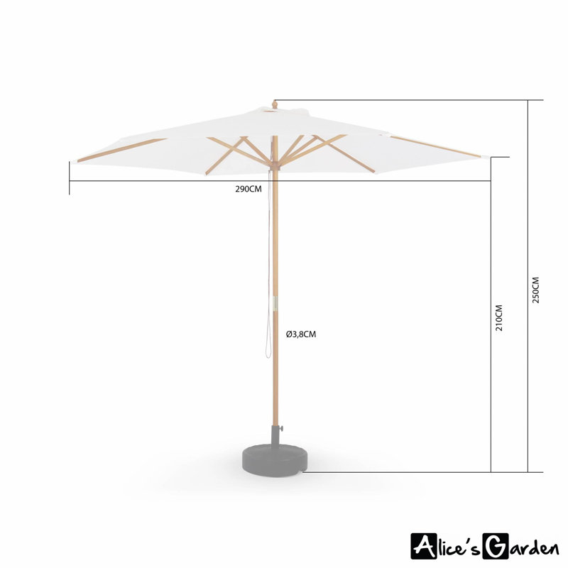 Annyah 290cm Market Parasol, Beige